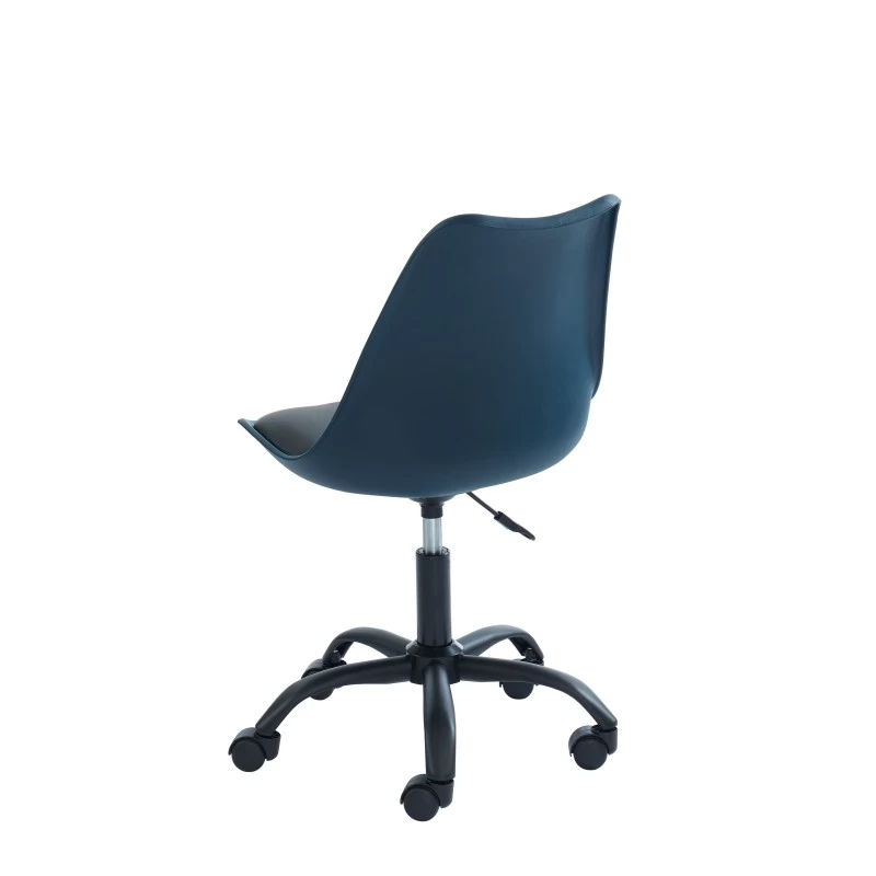 Chaise De Bureau PANTONE Bleu Nuit 5 Roulettes 6 Chaise De Bureau PANTONE Bleu Nuit 5 Roulettes – Image 6