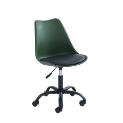 Chaise De Bureau PANTONE Vert Olive 5 Roulettes -Canapé Rêve Promos Magasin pantone chaise de bureau vert kaki 5 pieds a roue 3