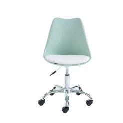 Chaise De Bureau PANTONE Vert Menthe 5 Roulettes -Canapé Rêve Promos Magasin pantone chaise de bureau vert menthe 5 pieds a roue 5