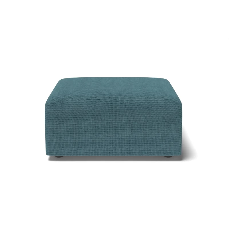 Pouf MILO Tissu Bleu Paon 1 Place 2 Pouf MILO Tissu Bleu Paon 1 Place – Image 2