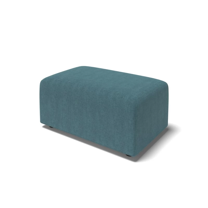 Pouf MILO Tissu Bleu Paon 1 Place 3 Pouf MILO Tissu Bleu Paon 1 Place – Image 3