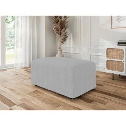 Pouf MILO Tissu Gris 1 Place