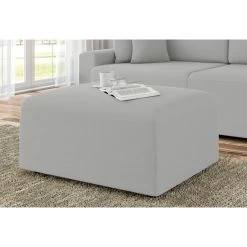 Pouf MILO Tissu Gris 1 Place -Canapé Rêve Promos Magasin pouf milo tissu gris 1 place 4