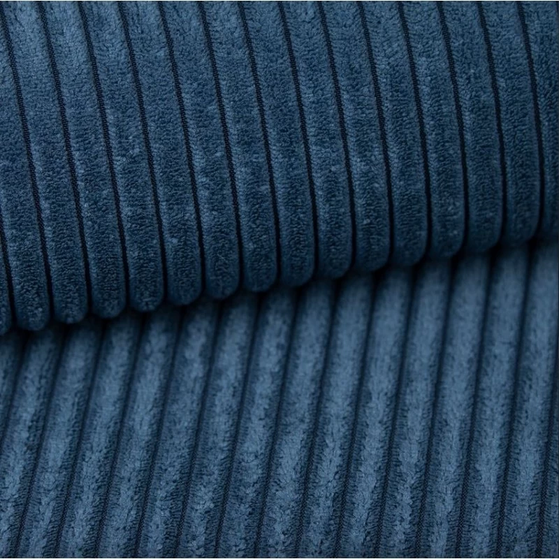 Pouf MILO Velours Côtelé Bleu Cobalt 1 Place 4 Pouf MILO Velours Côtelé Bleu Cobalt 1 Place – Image 4