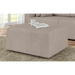 Pouf MILO Velours Côtelé Grège 1 Place -Canapé Rêve Promos Magasin pouf milo velours cotele grege 1 place 4