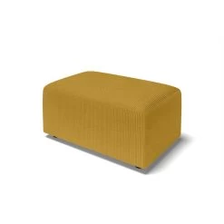 Pouf MILO Velours Côtelé Jaune 1 Place -Canapé Rêve Promos Magasin pouf milo velours cotele jaune 1 place 2