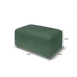 Pouf MILO Velours Côtelé Vert 1 Place 11 Pouf MILO Velours Côtelé Vert 1 Place -Canapé Rêve Promos Magasin pouf milo velours cotele vert 1 place 5