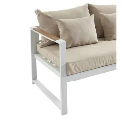 Salon De Jardin ALDO Aluminium 4 Places Coloris Blanc -Canapé Rêve Promos Magasin salon de jardin aldo aluminium 5 places coloris blanc 3