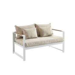 Salon De Jardin ALDO Aluminium 4 Places Coloris Blanc -Canapé Rêve Promos Magasin salon de jardin aldo aluminium 5 places coloris blanc 4