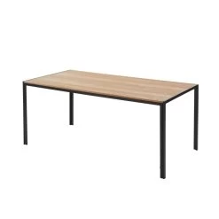 Table De Séjour SOHO Placage Bois Et Métal Noir 180cm 9 Table De Séjour SOHO Placage Bois Et Métal Noir 180cm -Canapé Rêve Promos Magasin soho table 180cm bois et metal 4