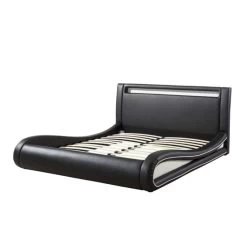 Lit SOLAR LED Noir Et Blanc 140x190cm 7 Lit SOLAR LED Noir Et Blanc 140x190cm -Canapé Rêve Promos Magasin solar lit 140 led noir blanc leds multicolores noir blanc 140x190cm 3