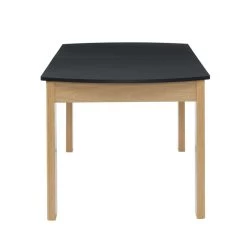 Table à Manger DAVIA Noir Et Effet Chêne 180cm -Canapé Rêve Promos Magasin table a manger davia noir et effet chene 180cm 4