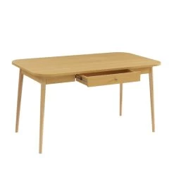 Table à Manger MACARON Effet Chêne Avec Tiroir -Canapé Rêve Promos Magasin table a manger macaron effet chene avec tiroir 5