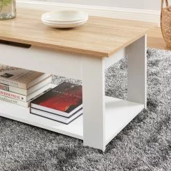 Table Basse JULIETTE Blanc Et Effet Chêne 1 Tiroir 10 Table Basse JULIETTE Blanc Et Effet Chêne 1 Tiroir -Canapé Rêve Promos Magasin table basse juliette blanc et effet chene 1 tiroir 2