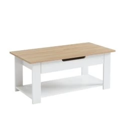 Table Basse JULIETTE Blanc Et Effet Chêne 1 Tiroir 11 Table Basse JULIETTE Blanc Et Effet Chêne 1 Tiroir -Canapé Rêve Promos Magasin table basse juliette blanc et effet chene 1 tiroir 3