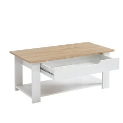 Table Basse JULIETTE Blanc Et Effet Chêne 1 Tiroir 12 Table Basse JULIETTE Blanc Et Effet Chêne 1 Tiroir -Canapé Rêve Promos Magasin table basse juliette blanc et effet chene 1 tiroir 4