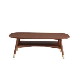 Table Basse MARCELLO Placage Noyer Double Plateau 120cm -Canapé Rêve Promos Magasin table basse marcello bois de noyer l120cm 5