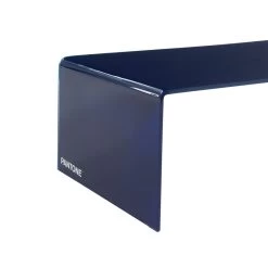 Table Basse PANTONE Verre Courbé Bleu électrique 120cm -Canapé Rêve Promos Magasin table basse pantone verre courbe bleu electrique 120cm 2