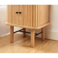 Table De Chevet ERNEST Frêne Portes Tambour 11 Table De Chevet ERNEST Frêne Portes Tambour -Canapé Rêve Promos Magasin table de chevet ernest 2 portes coulissantes 2 niches bois l45cm 2