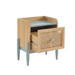 Table De Chevet PABLO Bleu Et Cannage Rotin 1 Tiroir 13 Table De Chevet PABLO Bleu Et Cannage Rotin 1 Tiroir -Canapé Rêve Promos Magasin table de chevet pablo bleu et cannage rotin 1 tiroir 5