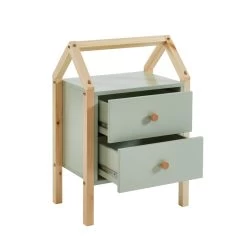 Table De Chevet TINY Vert 2 Tiroirs -Canapé Rêve Promos Magasin table de chevet tiny vert 2 tiroirs 5