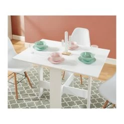 Table Pliable JUNO Blanc 104cm -Canapé Rêve Promos Magasin table de sejour pliante juno 10