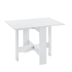 Table Pliable JUNO Blanc 104cm -Canapé Rêve Promos Magasin table de sejour pliante juno 14