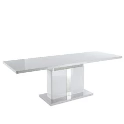 Table Extensible JADE Laqué Blanc Brillant 160 à 220cm -Canapé Rêve Promos Magasin table extensible jade laque blanc brillant l160 220cm 3