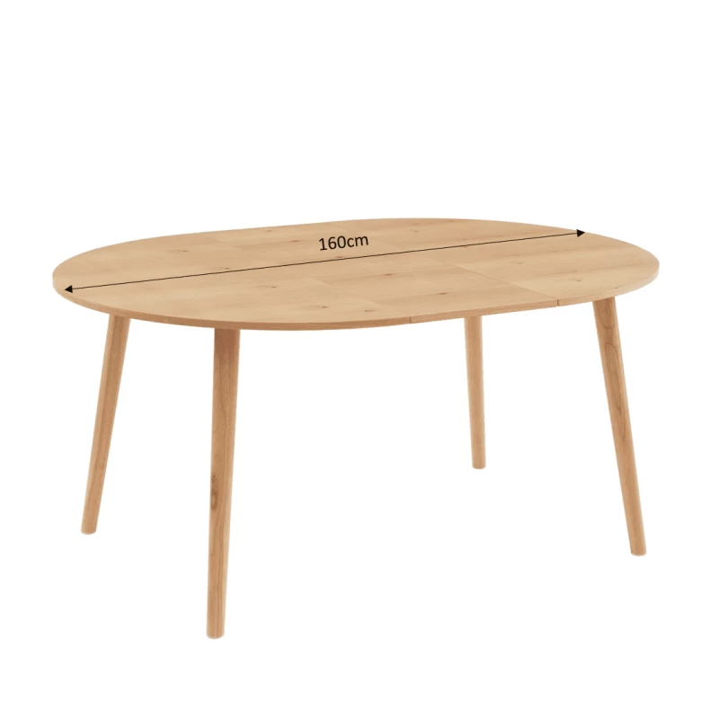 Table Extensible ORACLE Placage Chêne 160cm 3 Table Extensible ORACLE Placage Chêne 160cm – Image 3