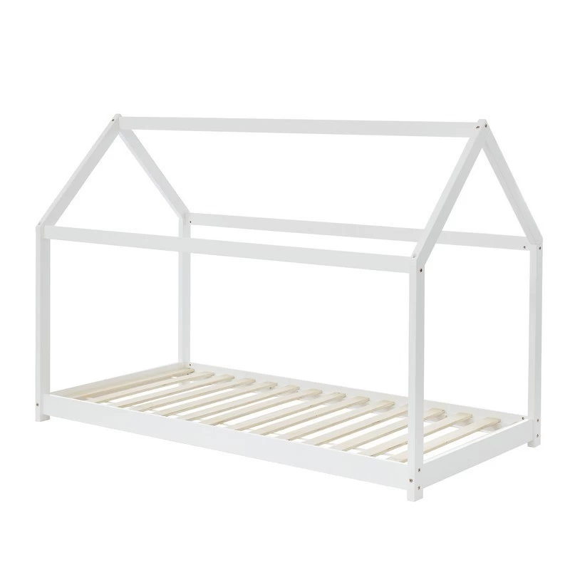 Lit Enfant Cabane TINY Pin Blanc 70x140 Sommier Inclus 4 Lit Enfant Cabane TINY Pin Blanc 70x140 Sommier Inclus – Image 4