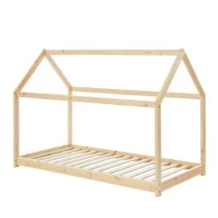 Lit Enfant Cabane TINY Pin Naturel 90x190 Sommier Inclus -Canapé Rêve Promos Magasin tiny90190na lit cabane bois 3